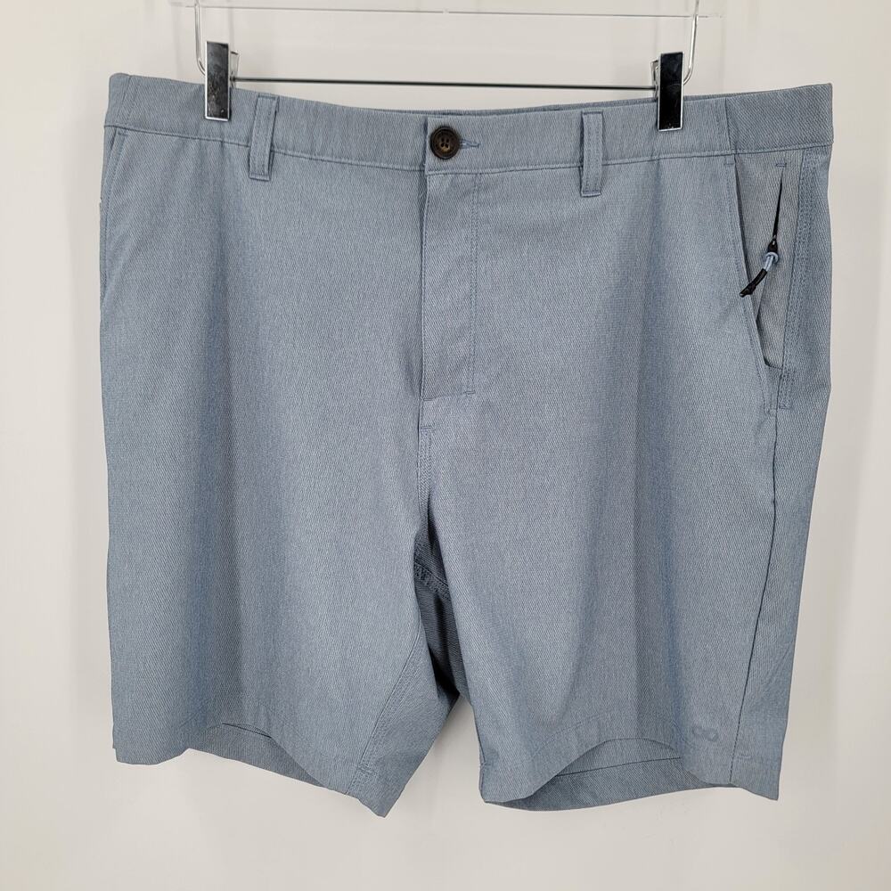 Infinity Linearflex Chino Shorts Men's 38 Blue Stretch Flat Front 8"